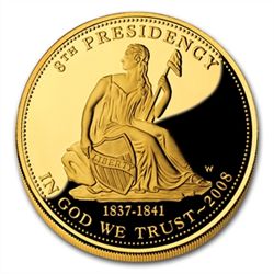 2008-W 1/2 oz Proof Gold Van Buren's Liberty (w/Box &am
