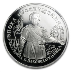 1992 1 oz Russian Palladium Catherine The Great PF-69 N
