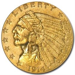 1914 $2.50 Indian Gold Quarter Eagle - MS-63 NGC