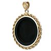 Image 1 : 14K Gold Onyx Rope Polished Bezel - 22 mm