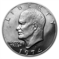 1974-S Eisenhower Dollar Gem Proof - Clad