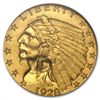 Image 1 : $2.50 Indian Gold Quarter Eagle - MS-62 NGC or PCGS