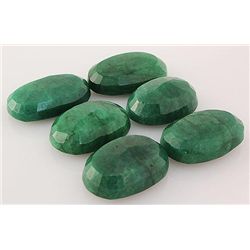 207.87ctw Faceted Loose Emerald Beryl Gemstone Lot of 6