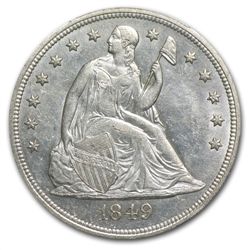 1849 Liberty Seated Dollar MS-62 PCGS