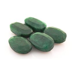 186.27ctw Faceted Loose Emerald Beryl Gemstone Lot of 5