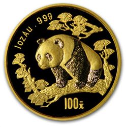 1997 1 oz Gold Chinese Panda MS-69 NGC - Small Date