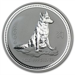 2006 1 oz Silver Lunar Year of the Dog (Series I)