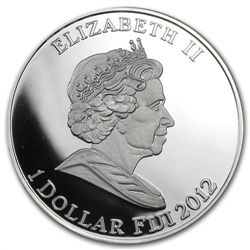 Fiji 2012 Proof Silver $1 Egypt - Eye of Horus