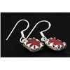Image 2 : RUBY CORRUNDUM 16.70CTW SILVER HOOK EARRING