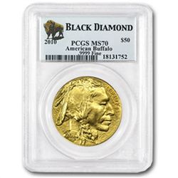 2010 1 oz Gold Buffalo MS-70 PCGS (Black Diamond)