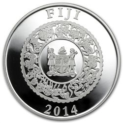 Fiji 2014 1 oz Silver Year of the Horse - Colored Lunar