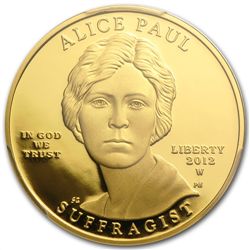 2012-W 1/2 oz Proof Gold Alice Paul PCGS PR-70 DCAM