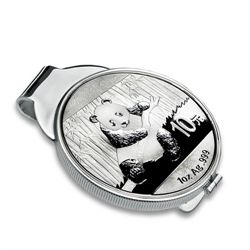 2014 1 oz Silver Panda Money Clip (Sterling Silver Poli