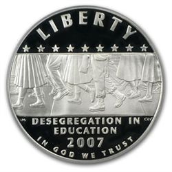 2007-P School Desegregation $1 Silver Commem PR-69 DCAM