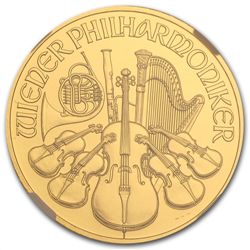 2014 1 oz Gold Austrian Philharmonic NGC MS-69 ER