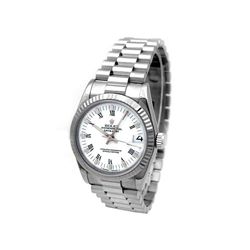 Rolex 18K White Gold Oyster Perpetual Datejust Watch.