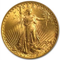 $20 Saint-Gaudens Gold Double Eagle - MS-62 NGC