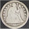 Image 1 : 1857 Liberty Seated 10 Cents VG-8