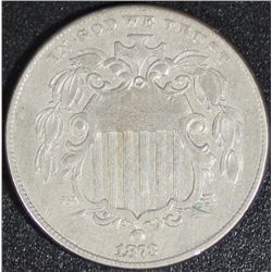 1873 Shield 5 Cents Open 3 XF-40