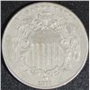 Image 1 : 1873 Shield 5 Cents Open 3 XF-40