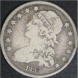 1835 Capped Bust 25 Cents VF-20