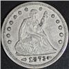 Image 1 : 1873 Liberty Seated 25 Cents Arrows XF-40