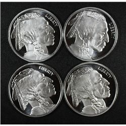 Buffalo Silver 1oz Rounds 4 Pieces PRDCAM