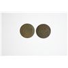 Image 1 : 1864, 1865 Two-Cent piece 2 Cents Two Coin Set AG