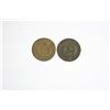 Image 2 : 1864, 1865 Two-Cent piece 2 Cents Two Coin Set AG