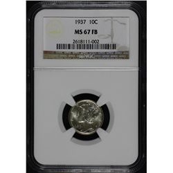 1937 Mercury 10 Cents NGC FSB-67