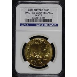 2009 Gold Eagles (50 Dollars) Bullion Coins Eagle NGC MS-70