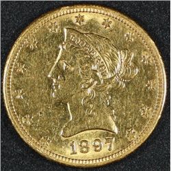 1897S Coronet 10 Dollars (Eagle) AU-58