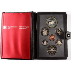1985 CANADIAN PROOF SET, DOUBLE DOLLARS,  WITH BOX/COA, ONE DOLLAR IS SILVER