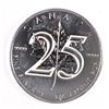 Image 1 : 2013 25th ANNIVERSARY CANADIAN MAPLE LEAF  $5.00 ONE OUNCE .9999 SILVER COIN