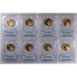 2 EACH 2007-S PRESIDENTIAL PROOF DOLLARS, PCGS PR-69 DCAM VERY NICE  COINS