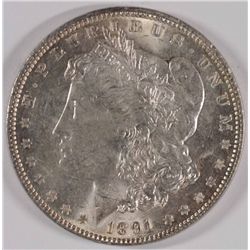1891 MORGAN SILVER DOLLAR, MS-63++ BLAST WHITE!