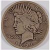 Image 1 : 1921 PEACE SILVER DOLLAR, VG  SEMI-KEY