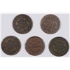 Image 2 : (5) LARGE CENTS (37, 38, 39, 40, 42) AG/VG