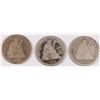 Image 1 : (3) SEATED QUARTERS (75, 76, 91) AG'S