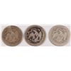 Image 2 : (3) SEATED QUARTERS (75, 76, 91) AG'S