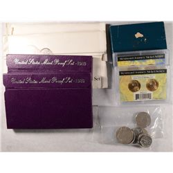 MISC. LOT: 2-2 PCS WESTWARD JOURNEY NICKEL SETS, 1982 WASH, BU COMMEM 1/2 DOLLAR