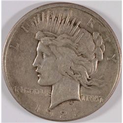 1921 PEACE SILVER DOLLAR, XF/AU  SEMI KEY!