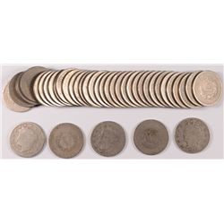 1899 "V" NICKEL ROLL (40 COINS) BETTER DATE, MOSTLY GOOD