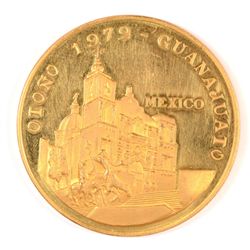 RARE 1972 MEXICAN GOLD MEDAL  .900 GOLD WEIGHS 1.34 OUNCES