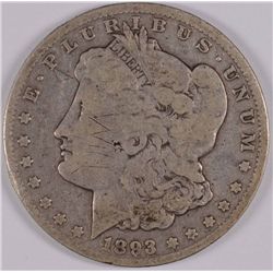 1893-CC MORGAN SILVER DOLLAR G-VG