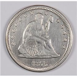1875 SEATED QUARTER XF