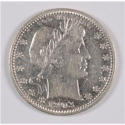 1903-O BARBER QUARTER AU-50 (SCARCE COIN)