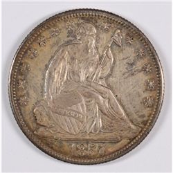 1857-O SEATED HALF DOLLAR MS-65+ PL