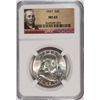 Image 1 : 1957 FRANKLIN HALF DOLLAR NGC MS-65