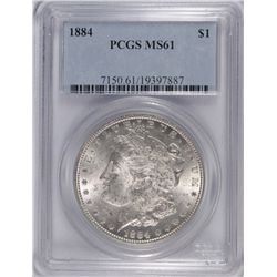 1884 MORGAN DOLLAR PCGS MS-61